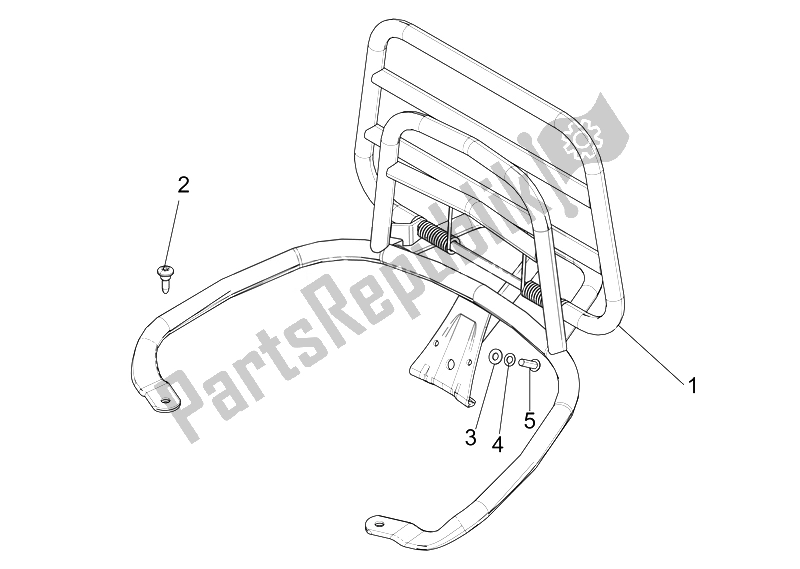 Tutte le parti per il Portapacchi Posteriore del Vespa Primavera 50 4T 4V 2014