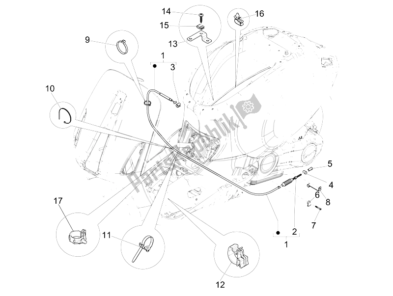 Toutes les pièces pour le Transmissions du Vespa 50 4T 2V 52 KMH B NL 2014