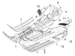 Central cover - Footrests