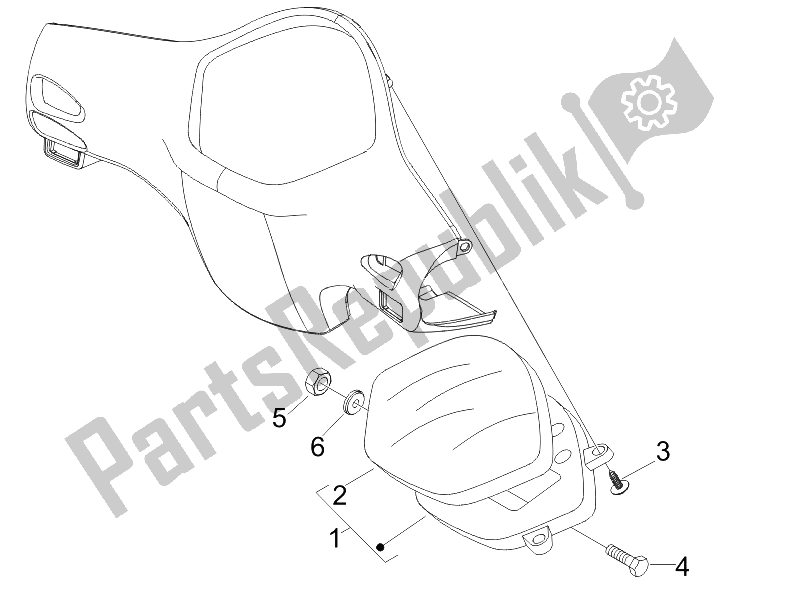 Alle onderdelen voor de Meter Combinatie-dashboard van de Vespa GTS 250 ABS 2005