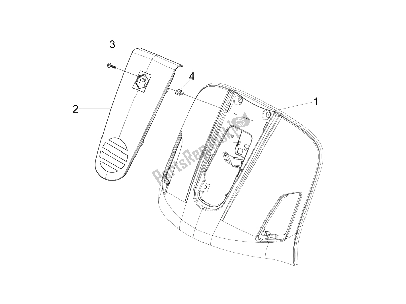 Toutes les pièces pour le Bouclier Avant du Vespa Granturismo 125 L E3 2006