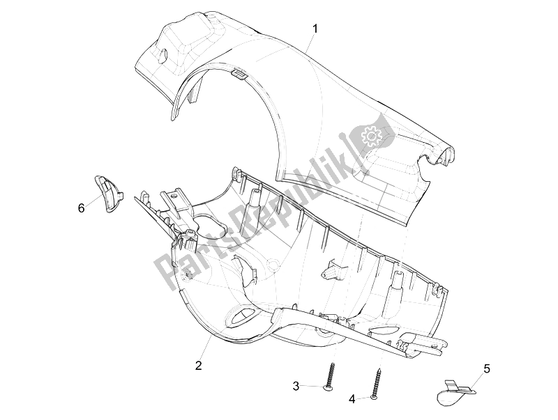 Tutte le parti per il Coperture Per Manubri del Vespa 125 4T 3V IE Primavera 2014
