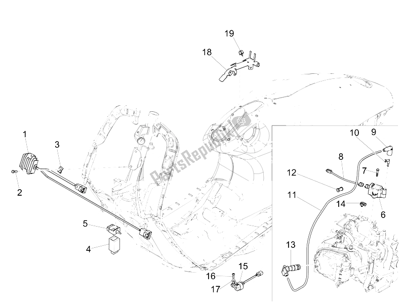 Tutte le parti per il Regolatori Di Tensione - Centraline Elettroniche (ecu) - H. T. Bobina del Vespa 946 125 2014
