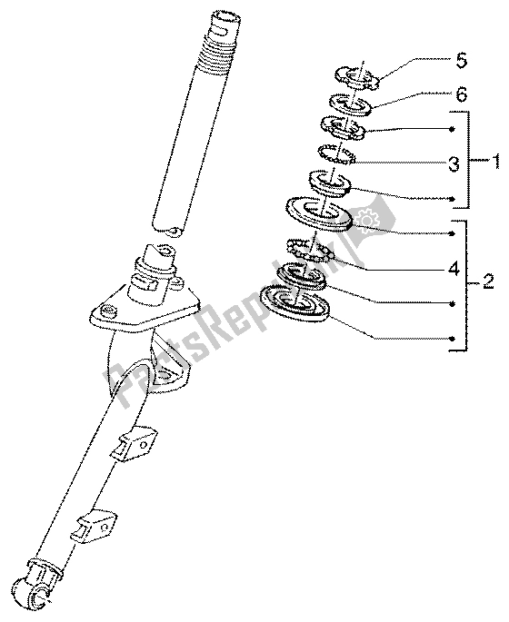 Toutes les pièces pour le Roulements à Billes De Direction du Vespa ET4 125 Leader 2000