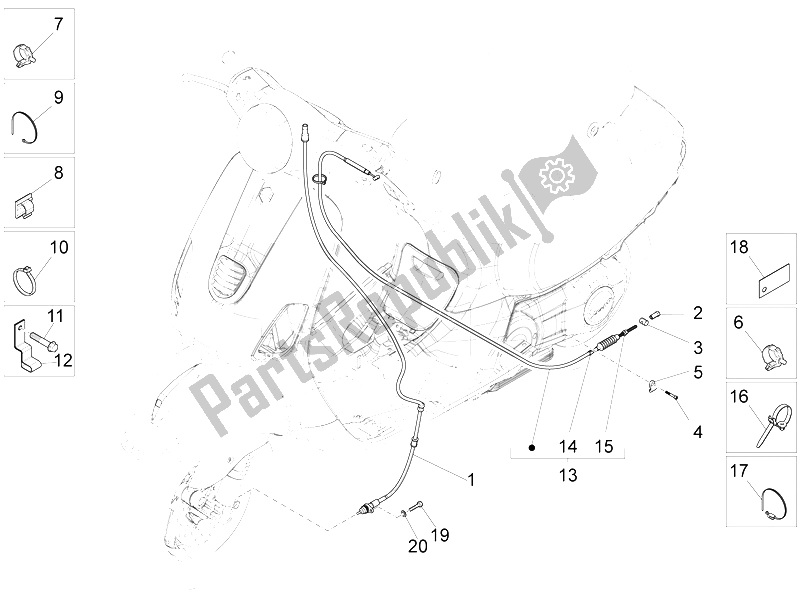 Tutte le parti per il Trasmissioni del Vespa LX 150 4T 3V IE 2012