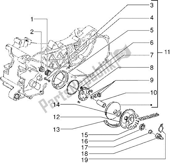 Toutes les pièces pour le Poulie Motrice du Vespa ET2 Iniezione 50 1998