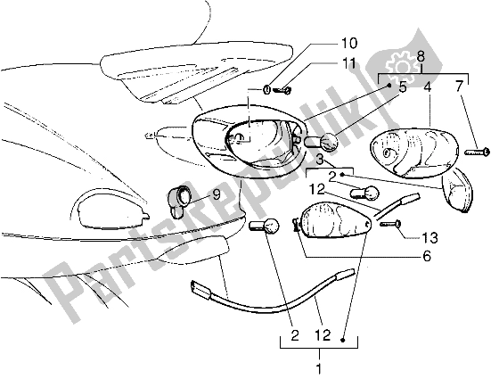 Todas las partes para Luz Trasera de Vespa 50 4T 1998
