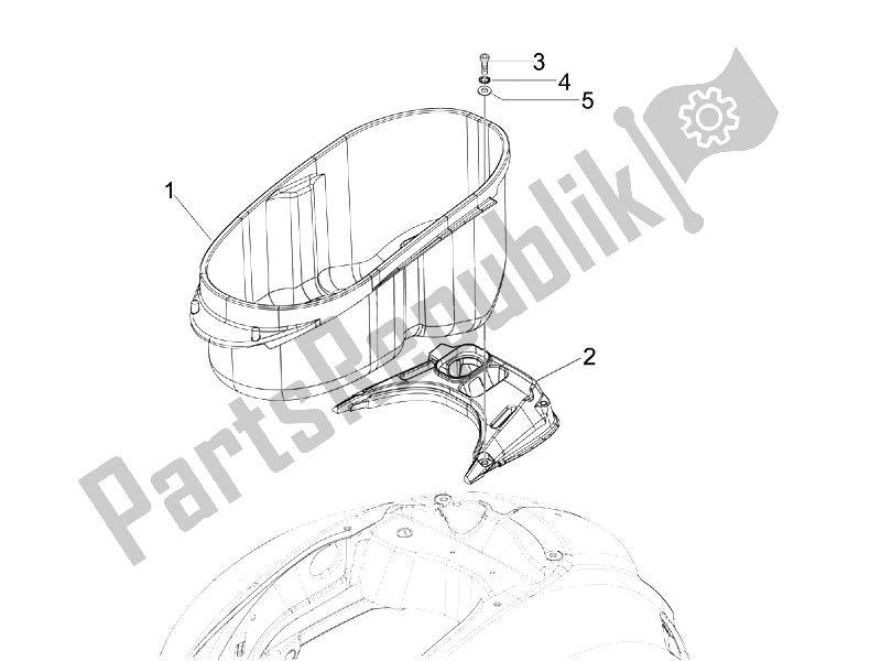 Toutes les pièces pour le Logement De Casque - Sous La Selle du Vespa GTV 300 4T 4V IE 2010