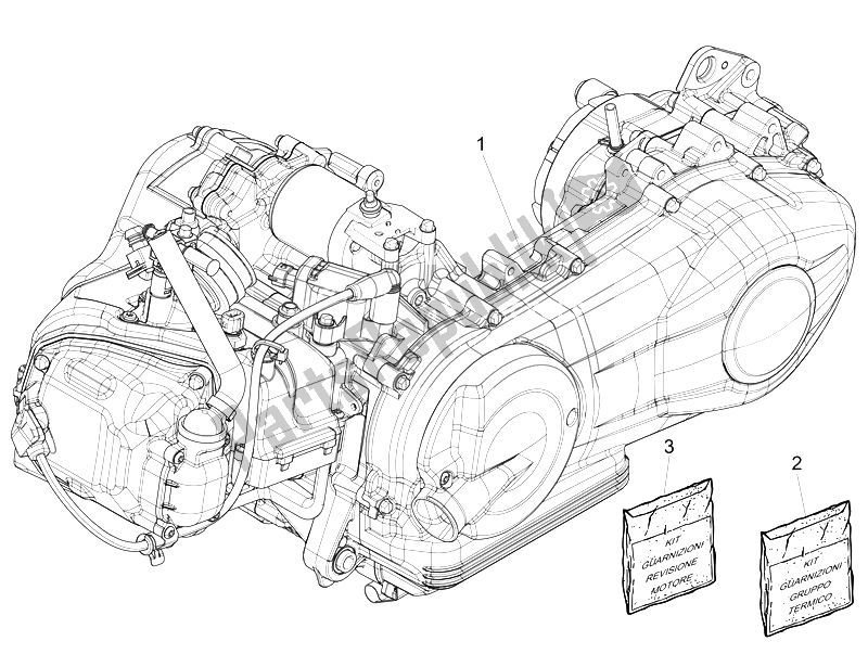 Wszystkie części do Silnik, Monta? Vespa Vespa 125 4T 3V IE Primavera EU 2014