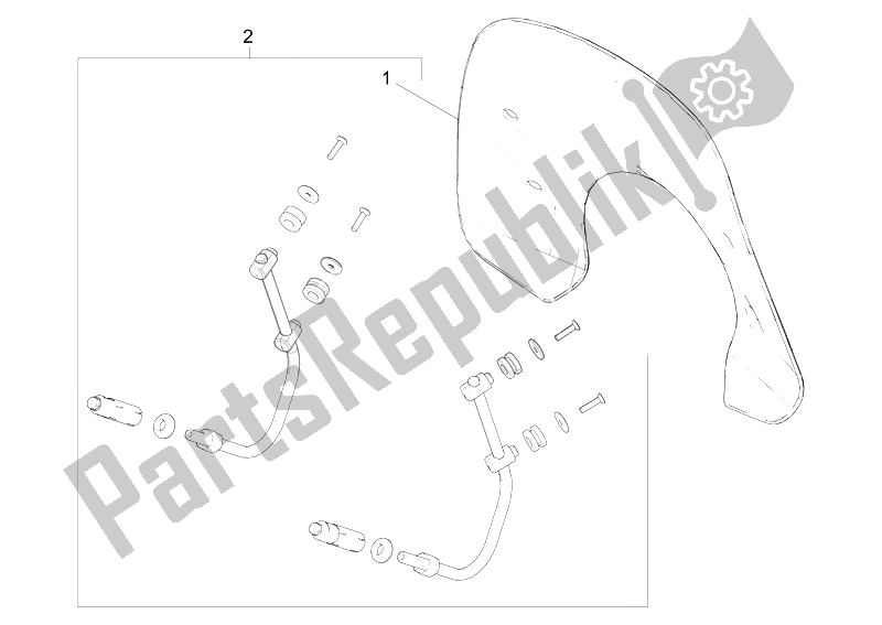 Todas las partes para Parabrisas - Vidrio de Vespa 125 4T 3V IE Primavera 2014