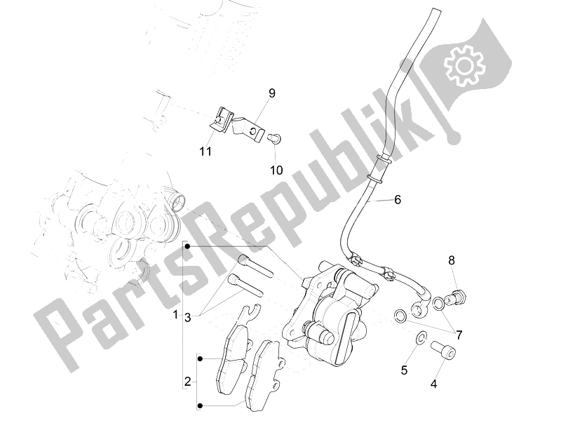 Toutes les pièces pour le Tuyaux De Freins - étriers du Vespa 125 4T 3V IE Primavera 2014