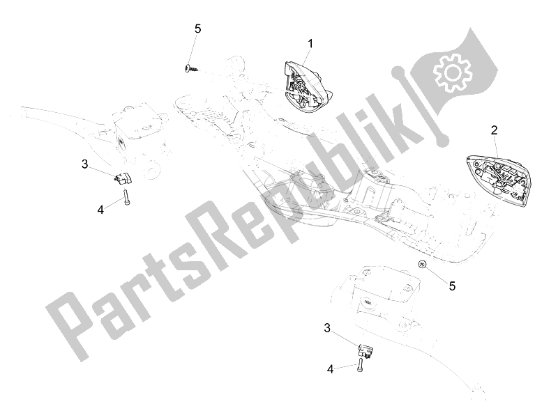 Toutes les pièces pour le Sélecteurs - Interrupteurs - Boutons du Vespa 946 150 4T 3V ABS 2014