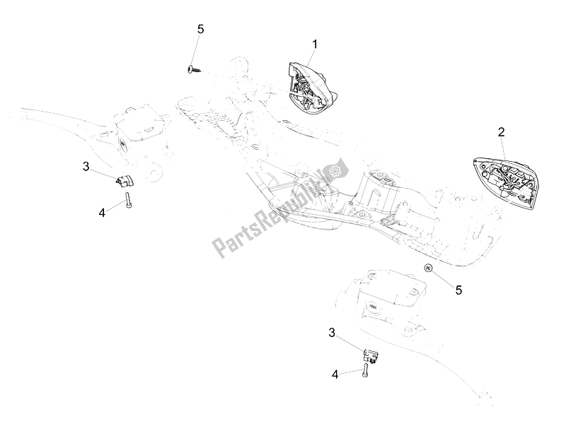 Toutes les pièces pour le Sélecteurs - Interrupteurs - Boutons du Vespa 946 150 4T 3V ABS 2014