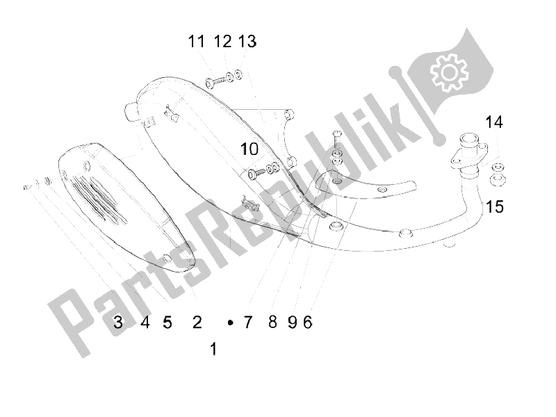 Todas las partes para Silenciador de Vespa S 125 4T Vietnam 2009