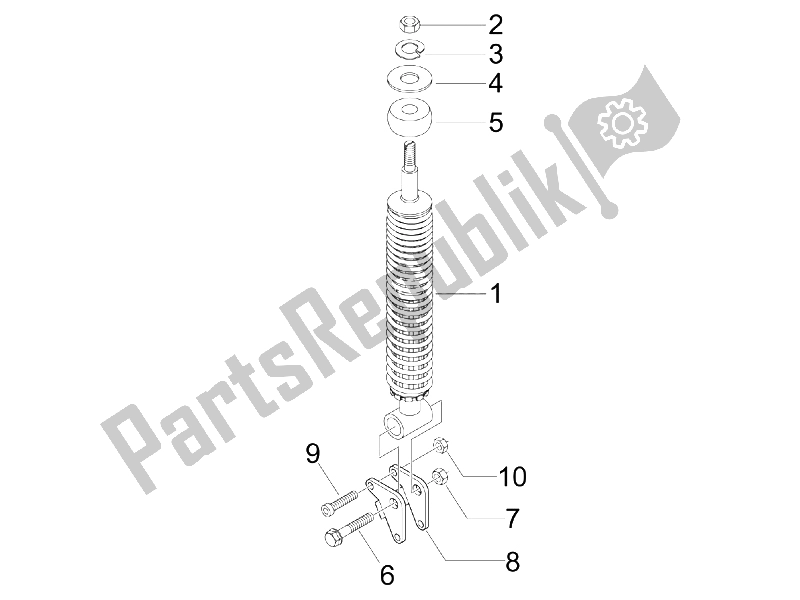 Toutes les pièces pour le Suspension Arrière - Amortisseur / S du Vespa S 150 4T 2V IE E3 College 2009