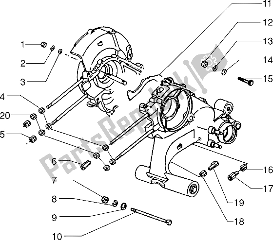 All parts for the Crankcase Fasteners of the Vespa PX 125 E 1992