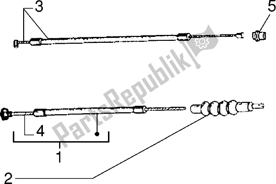 All parts for the Clutch-throttle Transmissions of the Vespa PX 125 E 1992