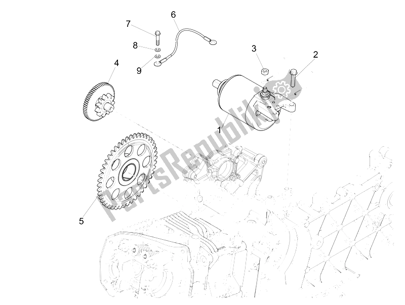 Toutes les pièces pour le Stater - Démarreur électrique du Vespa 150 4T 3V IE Primavera 2014
