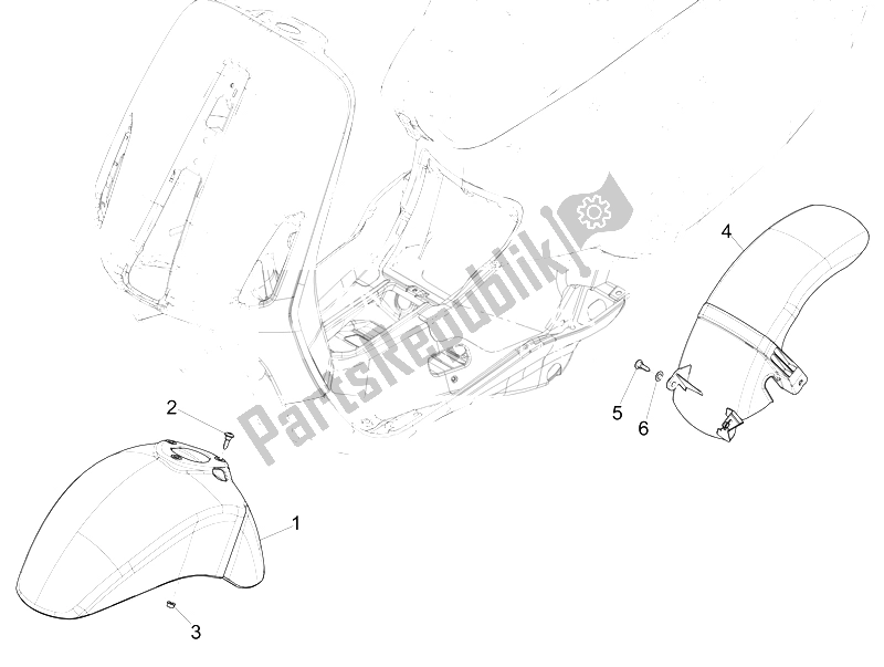 Toutes les pièces pour le ?? Ré?? ??? E ??? - Fte ?? Du Vespa Sprint 125 4T 3V IE 2014