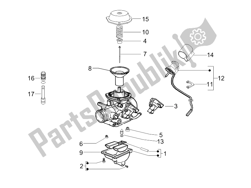 Toutes les pièces pour le Composants Du Carburateur du Vespa LX 150 4T E3 2006