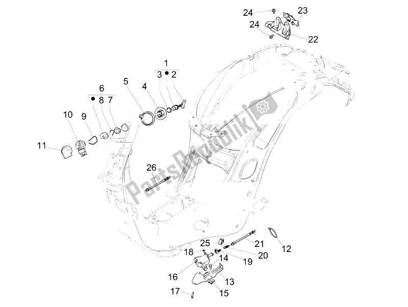 Todas las partes para Cerraduras de Vespa 125 4T 3V IE Primavera 2014