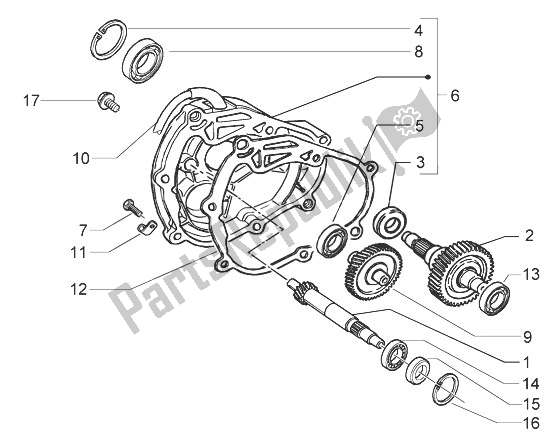 Todas las partes para Eje De La Rueda Trasera de Vespa Granturismo 200 L 2003