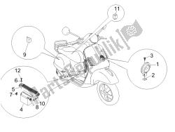 interruttori del telecomando - batteria - avvisatore acustico