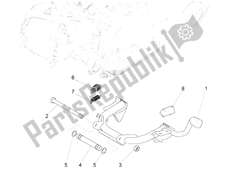 Tutte le parti per il Stand / S del Vespa LX 150 4T 3V IE 2012