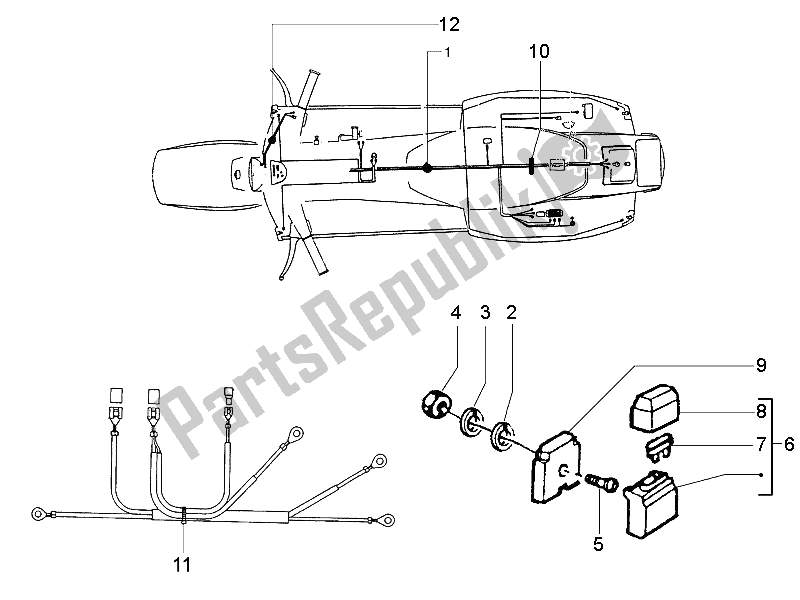 Todas las partes para Mazo De Cables Principal de Vespa PX 150 2011