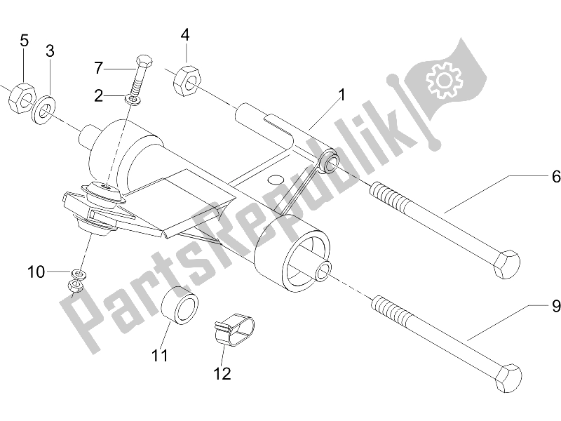 Todas las partes para Brazo Oscilante de Vespa LX 50 4T 4V NL 2011