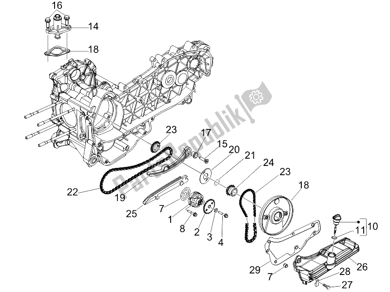 Todas las partes para Bomba De Aceite de Vespa GTV 250 IE UK 2006