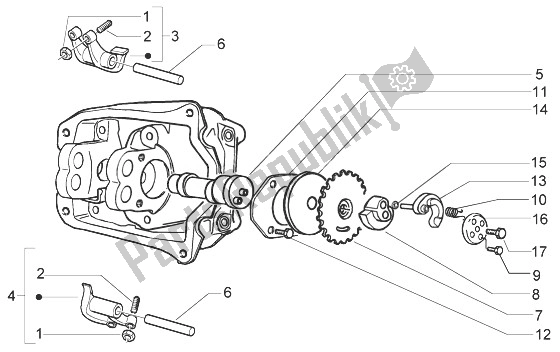 Todas las partes para Soporte De Palancas Basculantes de Vespa Granturismo 200 L 2003