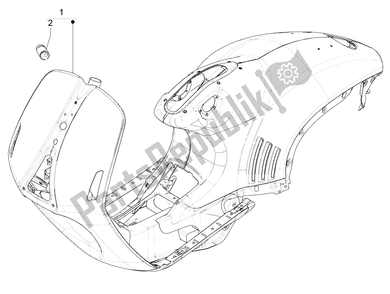 Toutes les pièces pour le Cadre / Carrosserie du Vespa 946 125 2014