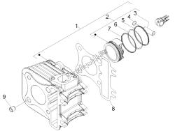 Cylinder-piston-wrist pin unit