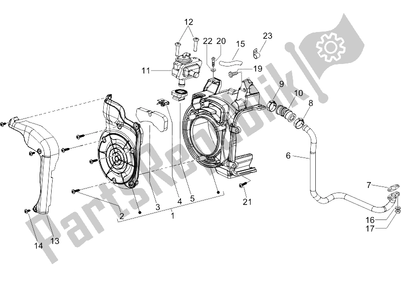 All parts for the Secondary Air Box of the Vespa LX 125 4T 2006