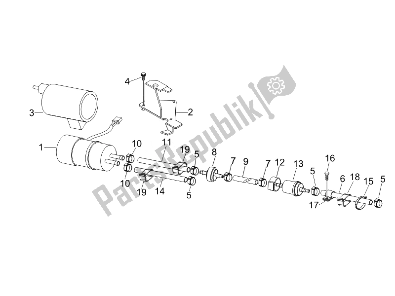 Wszystkie części do System Dostaw Vespa GTS 125 4T E3 2007