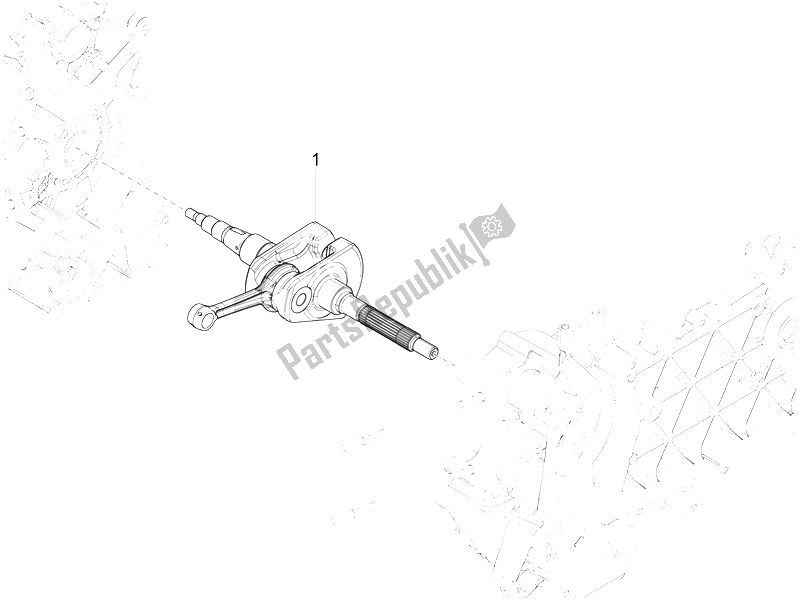 All parts for the Crankshaft of the Vespa 150 4T 3V IE Primavera China 2015
