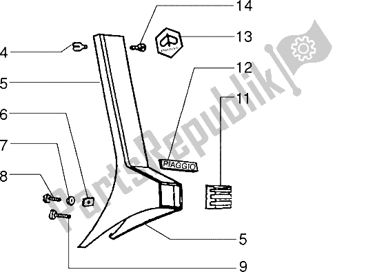 Toutes les pièces pour le Couvercle De Direction du Vespa PX 200 E 1985