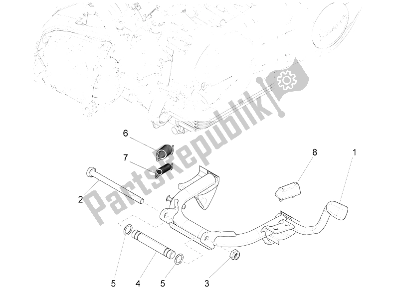 Toutes les pièces pour le Des Stands du Vespa LX 125 4T 3V IE 2012