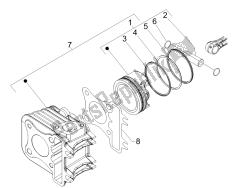 Cylinder-piston-wrist pin unit