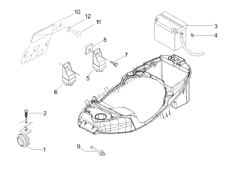 Toutes les pièces pour le Télécommandes - Batterie - Klaxon du Vespa LX 150 4T E3 Vietnam 2009