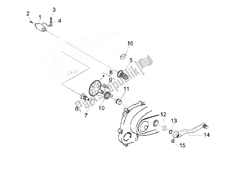Tutte le parti per il Stater - Avviamento Elettrico del Vespa S 125 4T Vietnam 2009