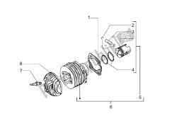 Cylinder-piston-wrist pin unit