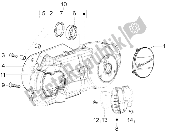 Toutes les pièces pour le Refroidissement Du Carter du Vespa Granturismo 125 L 2003