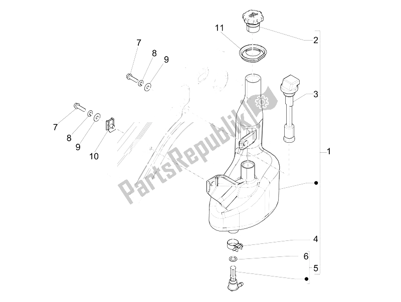 Toutes les pièces pour le Cuve à Mazout du Vespa Vespa Primavera 50 2T EU Asia 2014