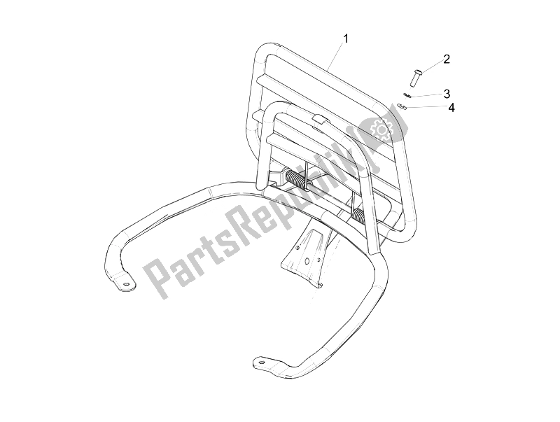 Todas las partes para Portaequipajes Trasero de Vespa 150 4T 3V IE Primavera USA 2014