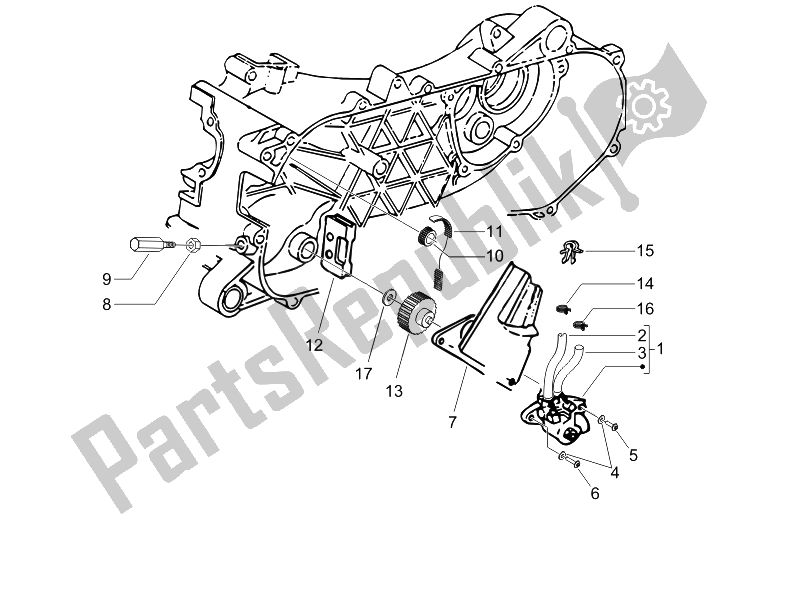 Toutes les pièces pour le La Pompe à Huile du Vespa Vespa Primavera 50 2T EU Asia 2014