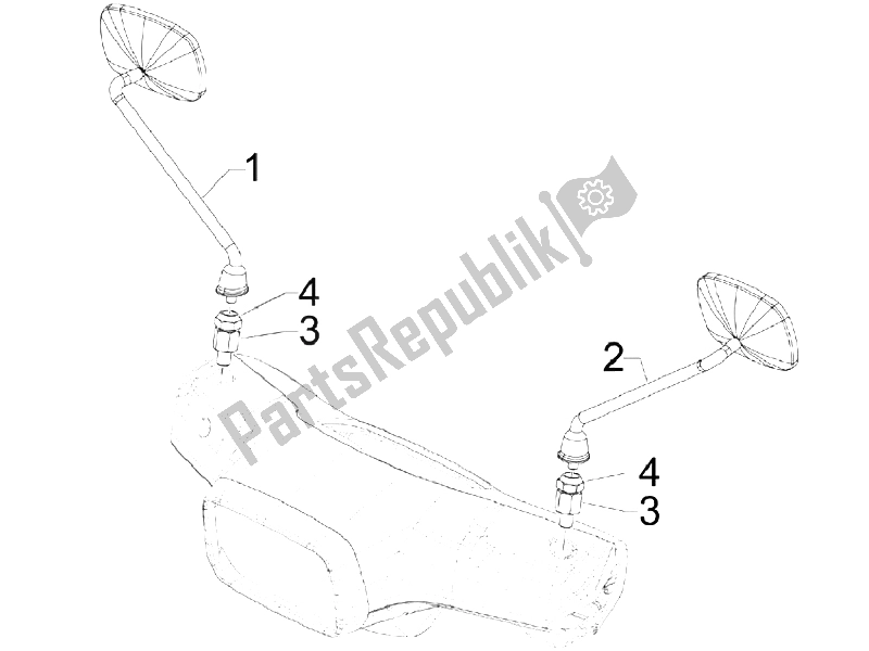 Toutes les pièces pour le Miroir (s) De Conduite du Vespa S 125 4T Vietnam 2009