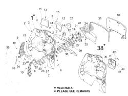 Front glove-box - Knee-guard panel