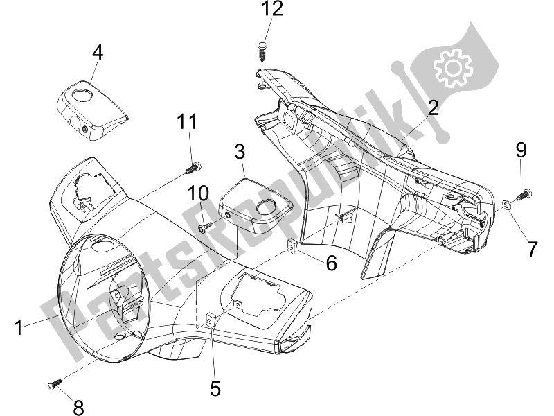 Toutes les pièces pour le Couvertures De Guidon du Vespa GTS 250 ABS UK 2005